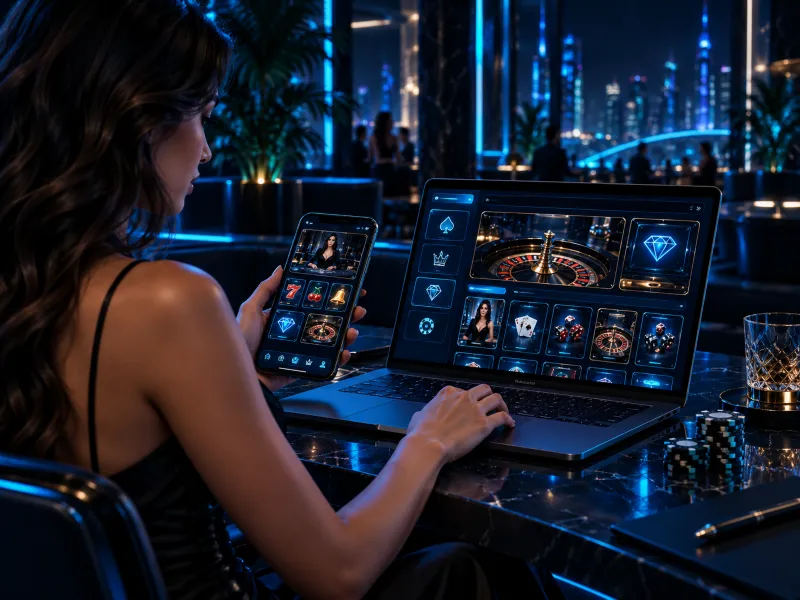 Naturelbet Casino'yu mobil ve masaustunde kullanan bir oyuncu
